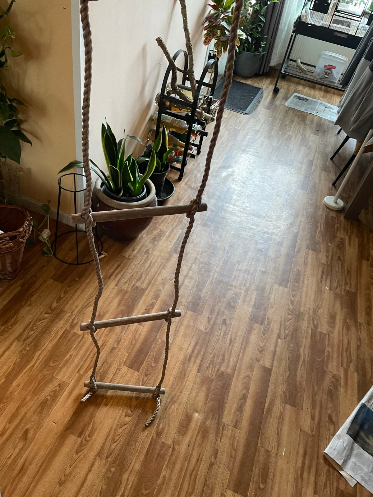 Klimtouw met houten sporten, Ophalen of Verzenden, Gebruikt, Klimtouw