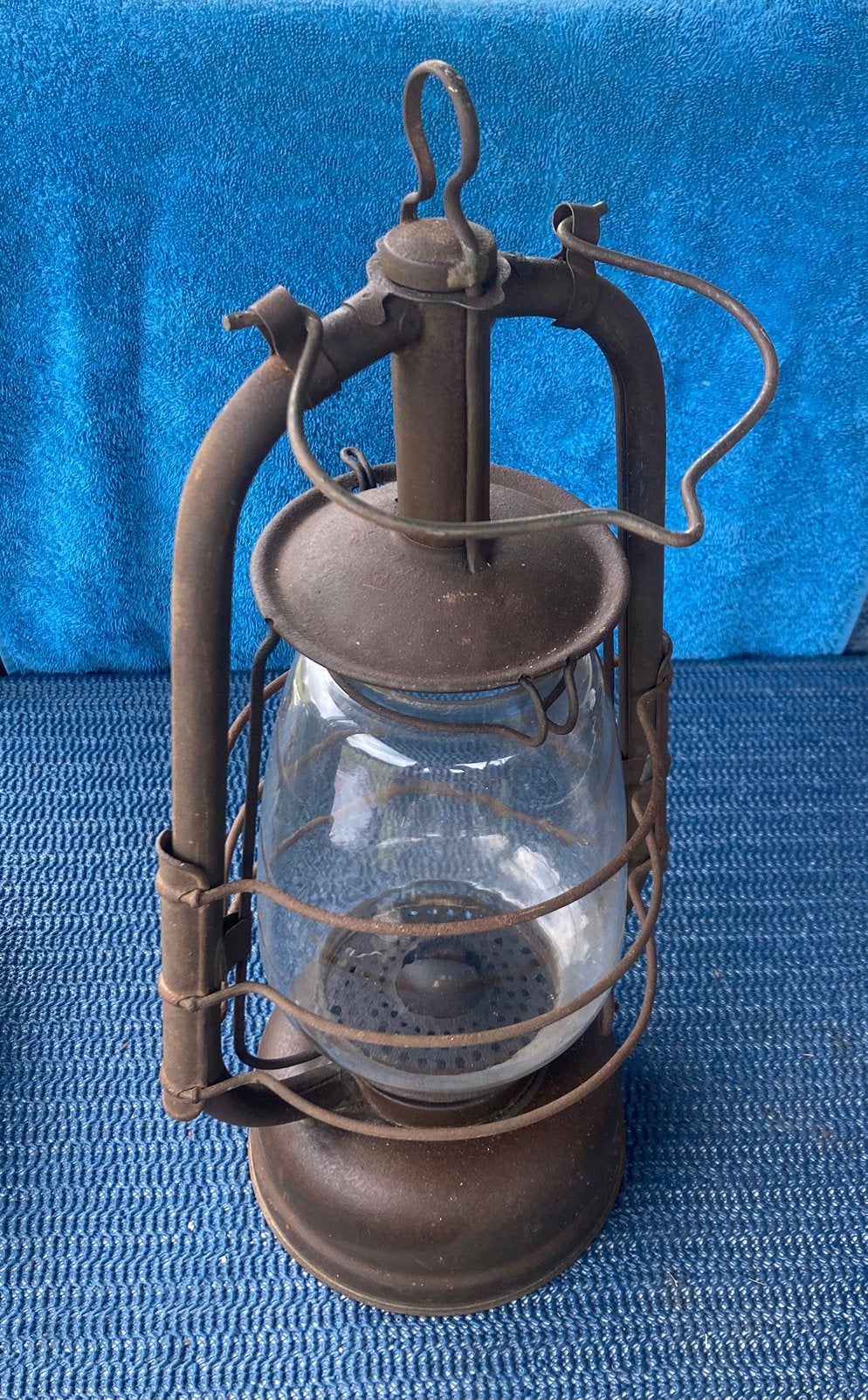 Antieke olielamp uit Limburgse boerderij - Werkende lont, Ophalen of Verzenden