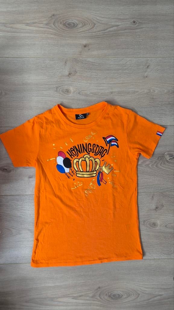 Koningsdag Oranje shirt maat 146/152, Ophalen of Verzenden, Anders, Jongen of Meisje, Shirt of Longsleeve