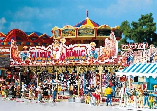 FALLER 140460/4: bouwpakket kermisloterijstand "Glückskönig", Overige merken, Wisselstroom, Overige typen, Nieuw