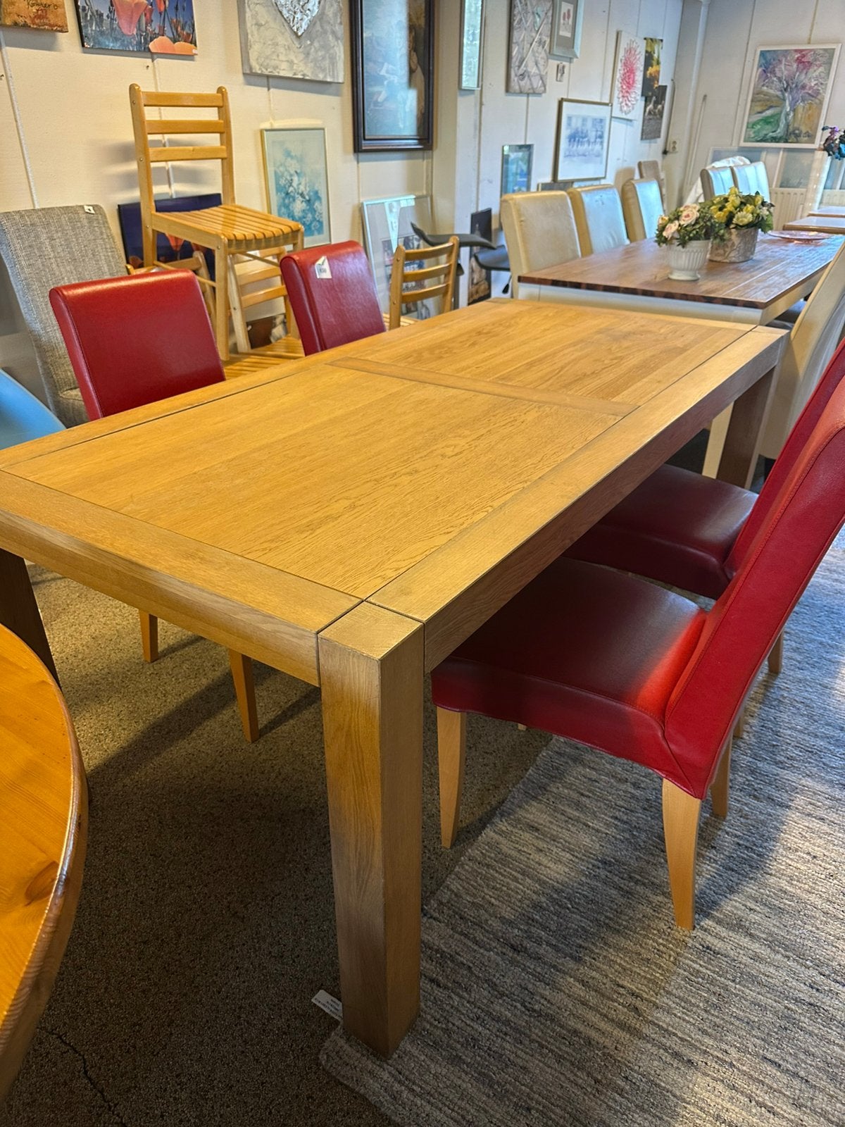 Eettafel 198x96xm, Ophalen, Zo goed als nieuw, Rechthoekig, 200 cm of meer