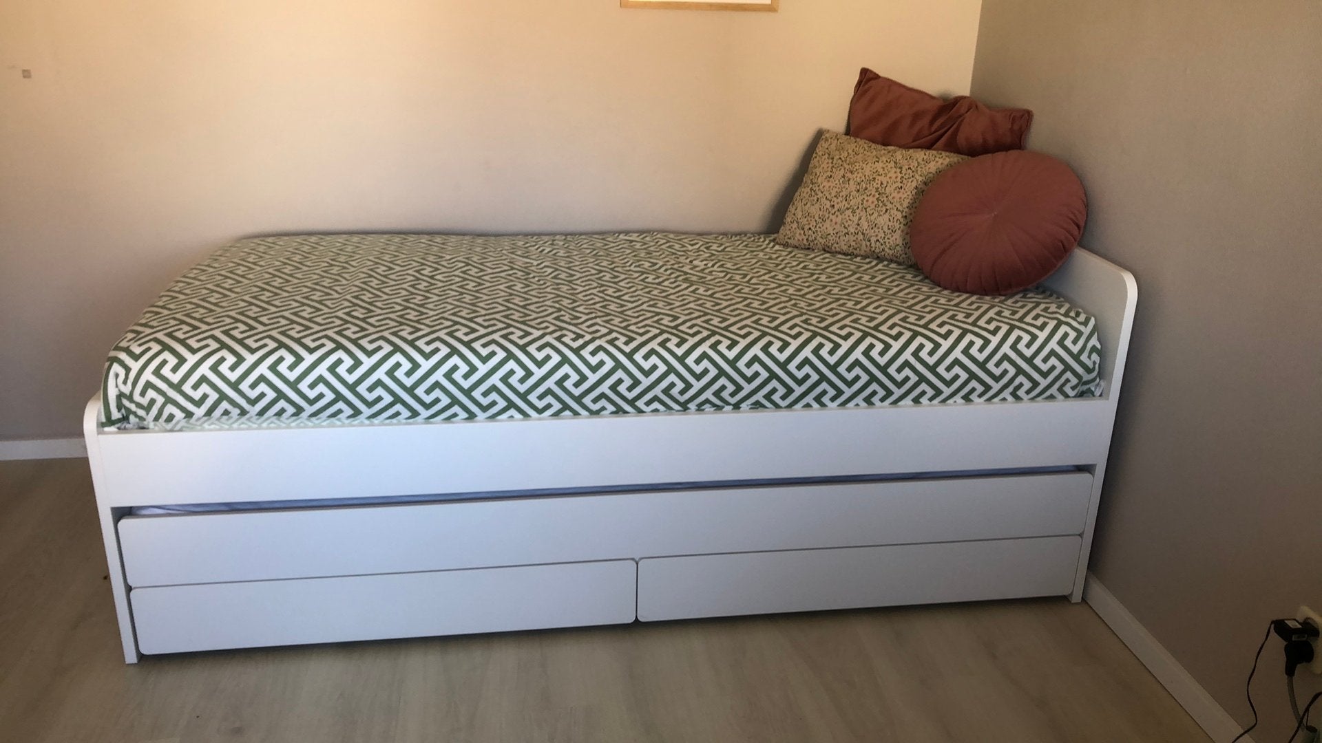 Ikea bed wit (släkt), Ophalen, Wit, Tweepersoons, 140 cm
