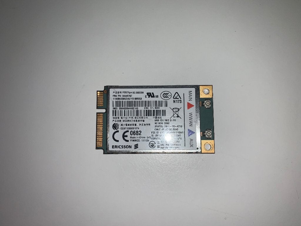 Ericsson F5521gw HSDPA Mini Pci-e Card, Ophalen of Verzenden, Gebruikt