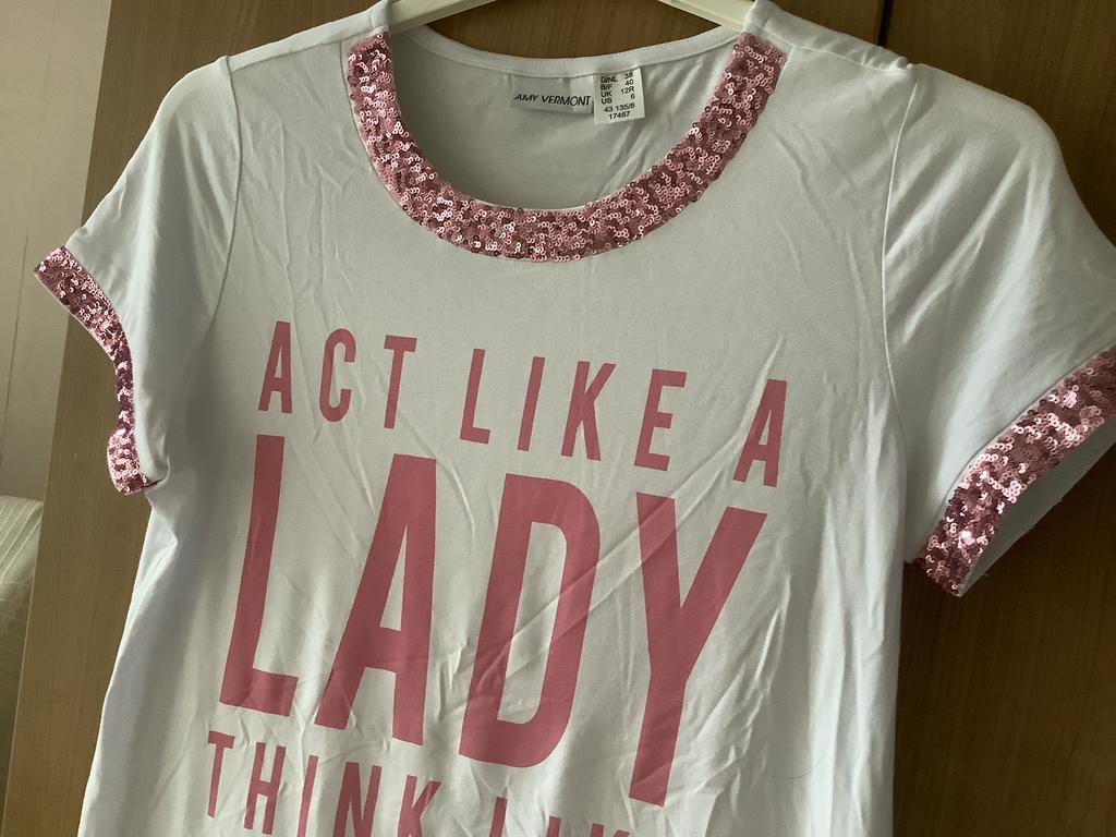 Shirt.   mt 38.     met tekst!     Amy. Vermont!, Kleding | Dames, Verzenden, Nieuw, Maat 38/40 (M), Korte mouw
