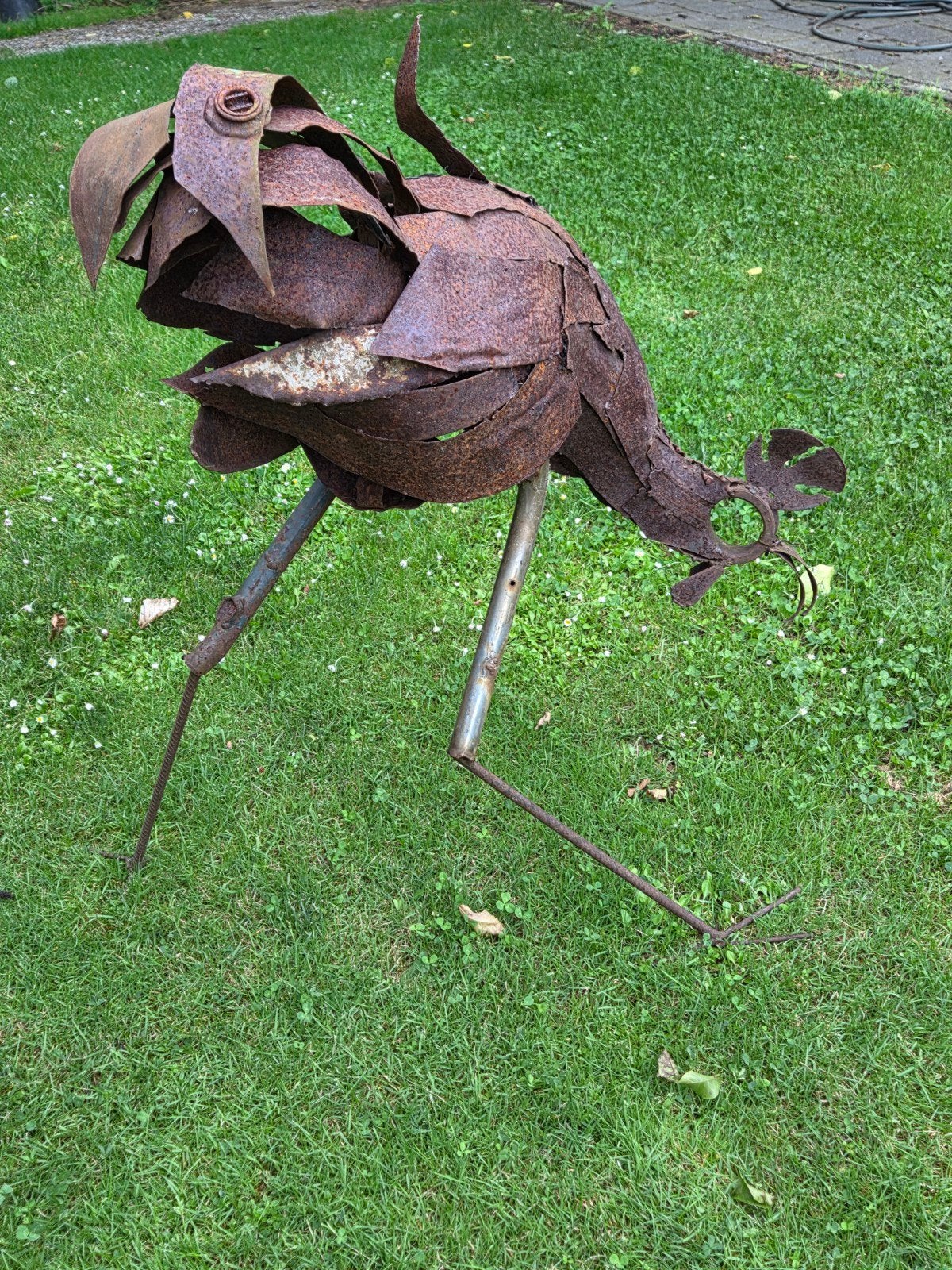 Unieke Kip Decoratie van Olievaten - Tuin & Binnen, Ophalen, Handgemaakt, 50 - 100 cm, Beeld