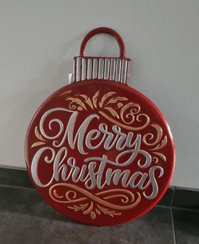 Kerst bal bord ipv een krans bij je voordeur nieuw, Ophalen of Verzenden, Nieuw