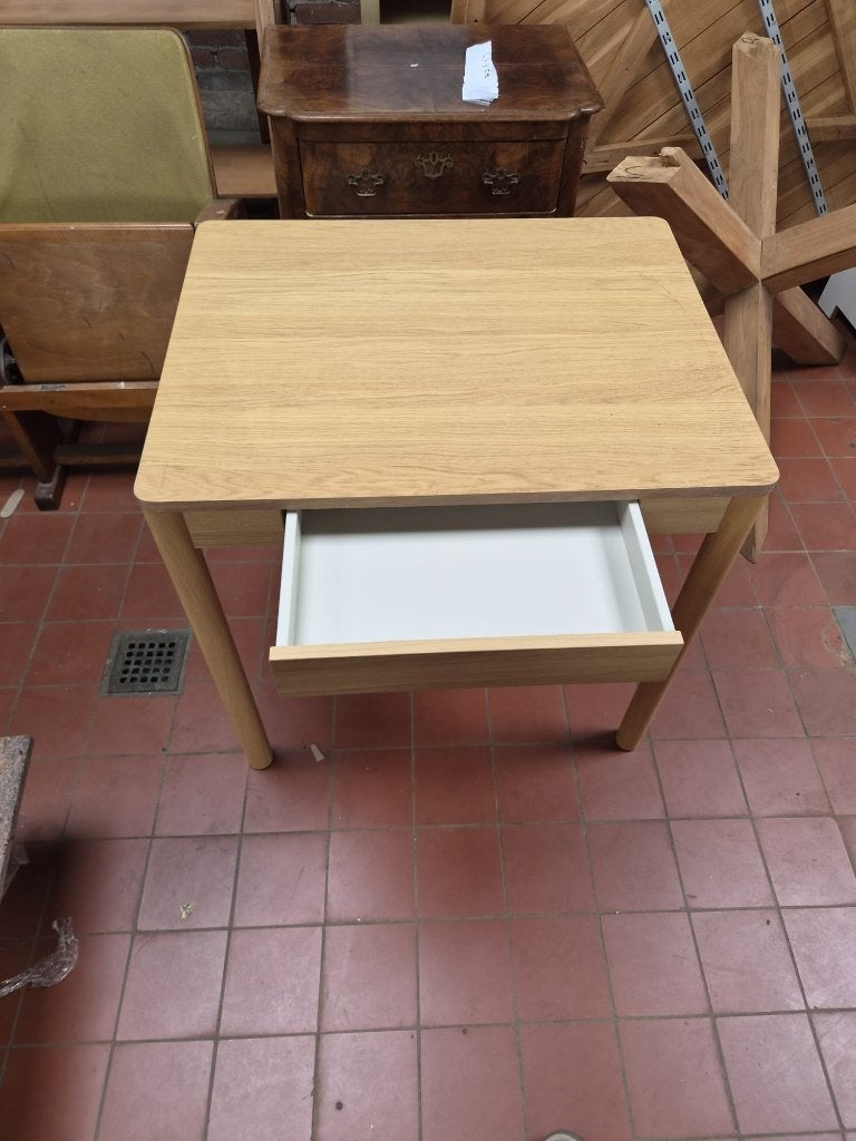 tafel Scandinavisch design lade eikenfineer  CS27232, Overige materialen, Gebruikt, Vierkant, Scandinavisch