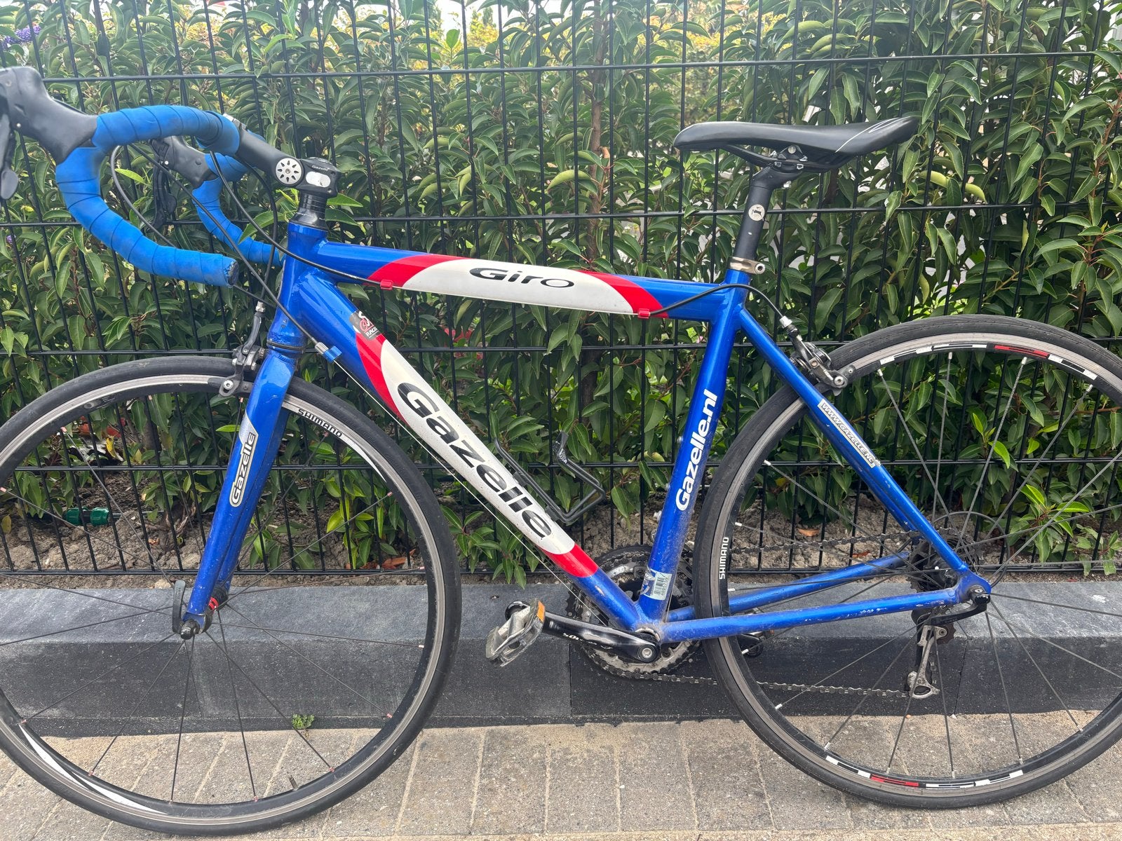 Gazelle Giro racefiets (Blauw, rood, wit) - framesize 50, Fietsen en Brommers, Fietsen | Racefietsen, Ophalen, 28 inch, Gebruikt