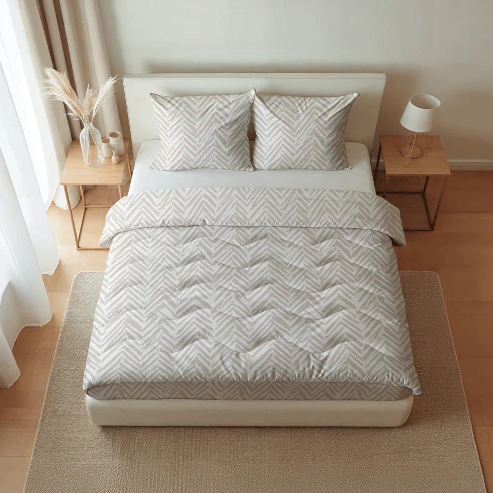 Cotton royalbed ethnic cream sand wasbaar dekbed, Eenpersoons, Wit, Nieuw, Ophalen of Verzenden