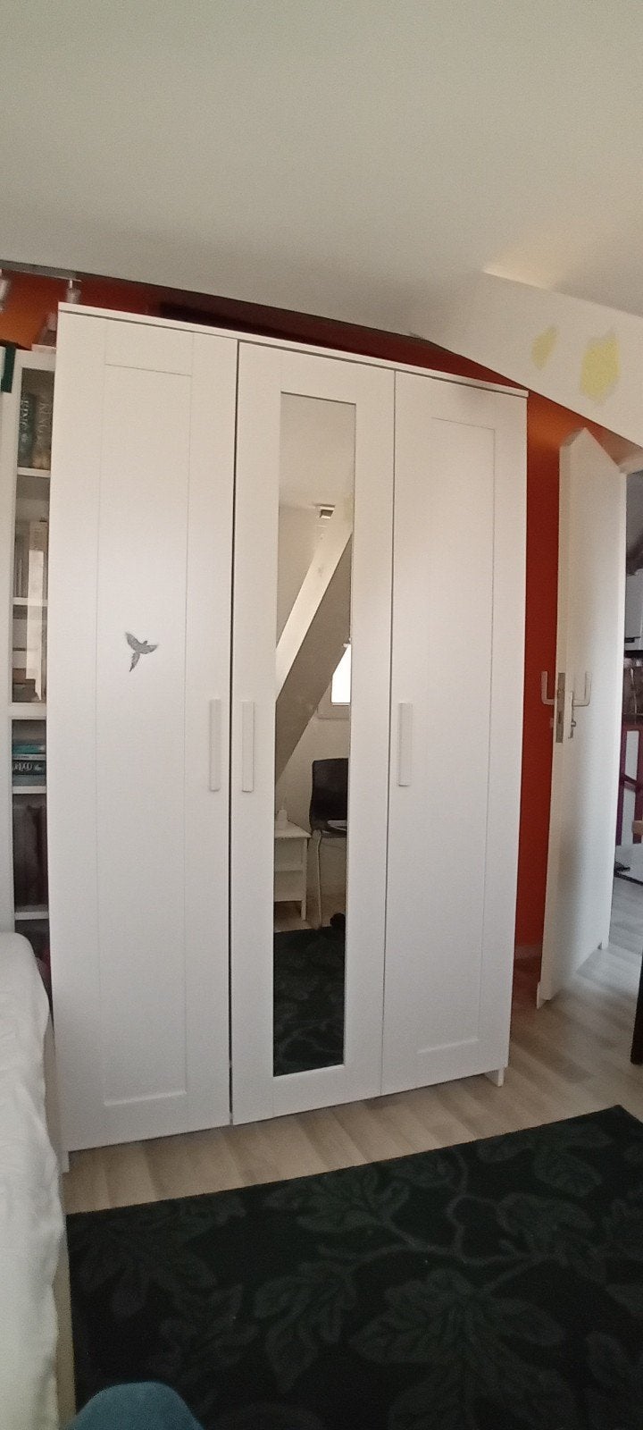 IKEA Brimnes kledingkast met spiegeldeur, Ophalen, Gebruikt, 100 tot 150 cm, 150 tot 200 cm