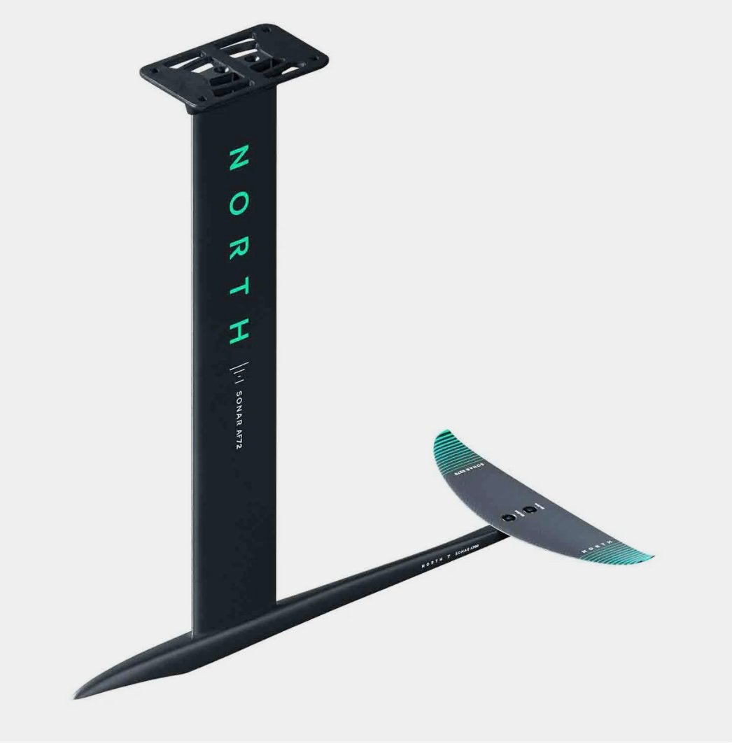 North Sonar foil set + Sense 135 board – complete foil set, Foil, Ophalen of Verzenden, Zo goed als nieuw, Kiteboard