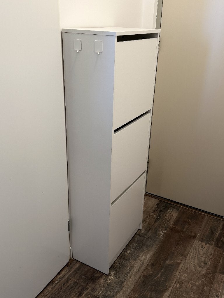 IKEA BISSA schoenenkast 3 vakken wit – nr. 1, Ophalen, Zo goed als nieuw