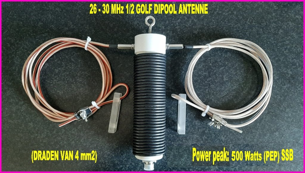 26 MHz - 28 MHz HF DIPOOL ANTENNE MET BALUN EN ISOLATOREN, Ophalen of Verzenden, Nieuw, Antenne