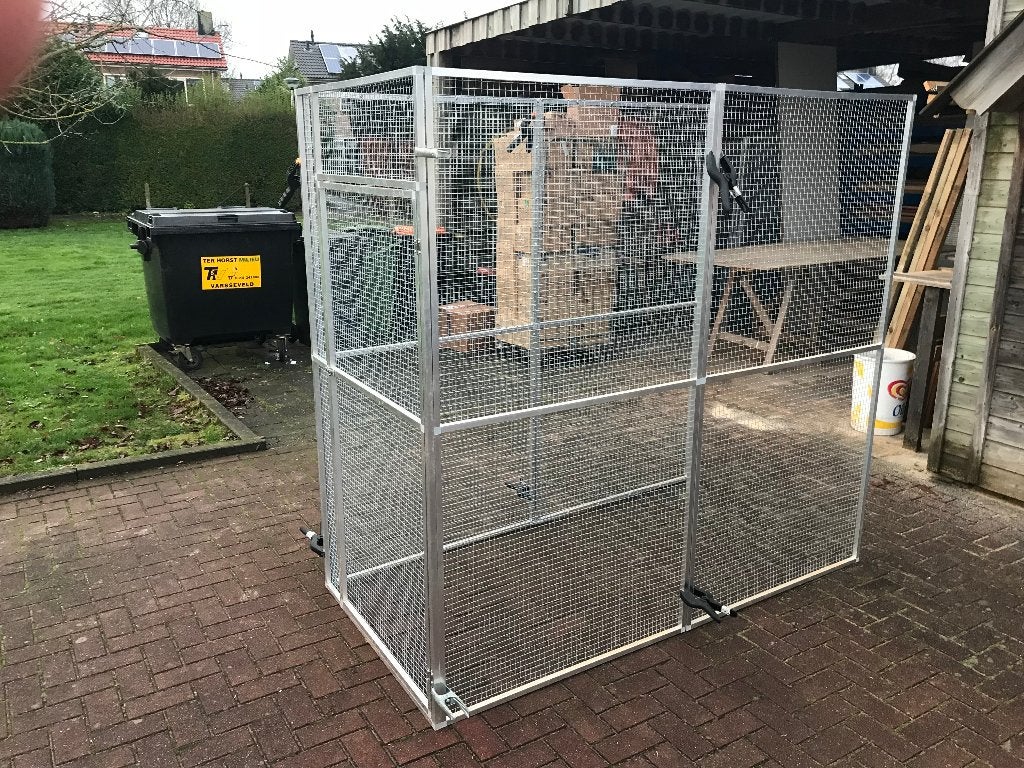 Aluminium volière 206 x 102 x 202 cm nieuw, Ophalen of Verzenden, Nieuw, Hout, Broedkooi of Kweekkooi