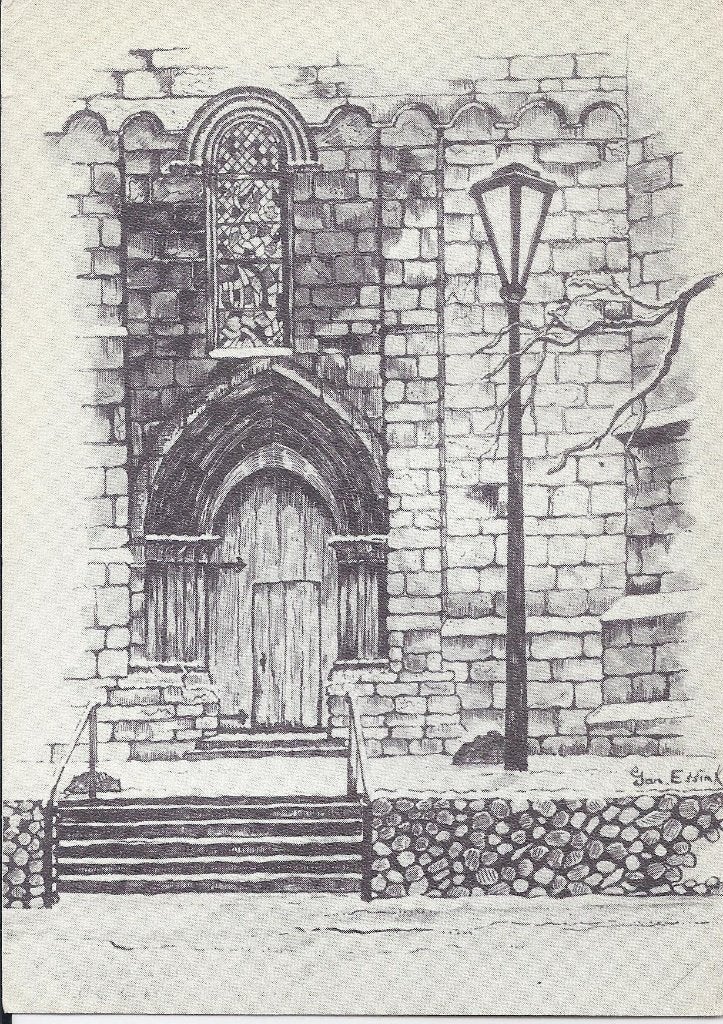 C8 ongelopen ansichtkaart zuidportaal rk kerk ootmarsum, Ophalen of Verzenden, 1980 tot heden, Ongelopen