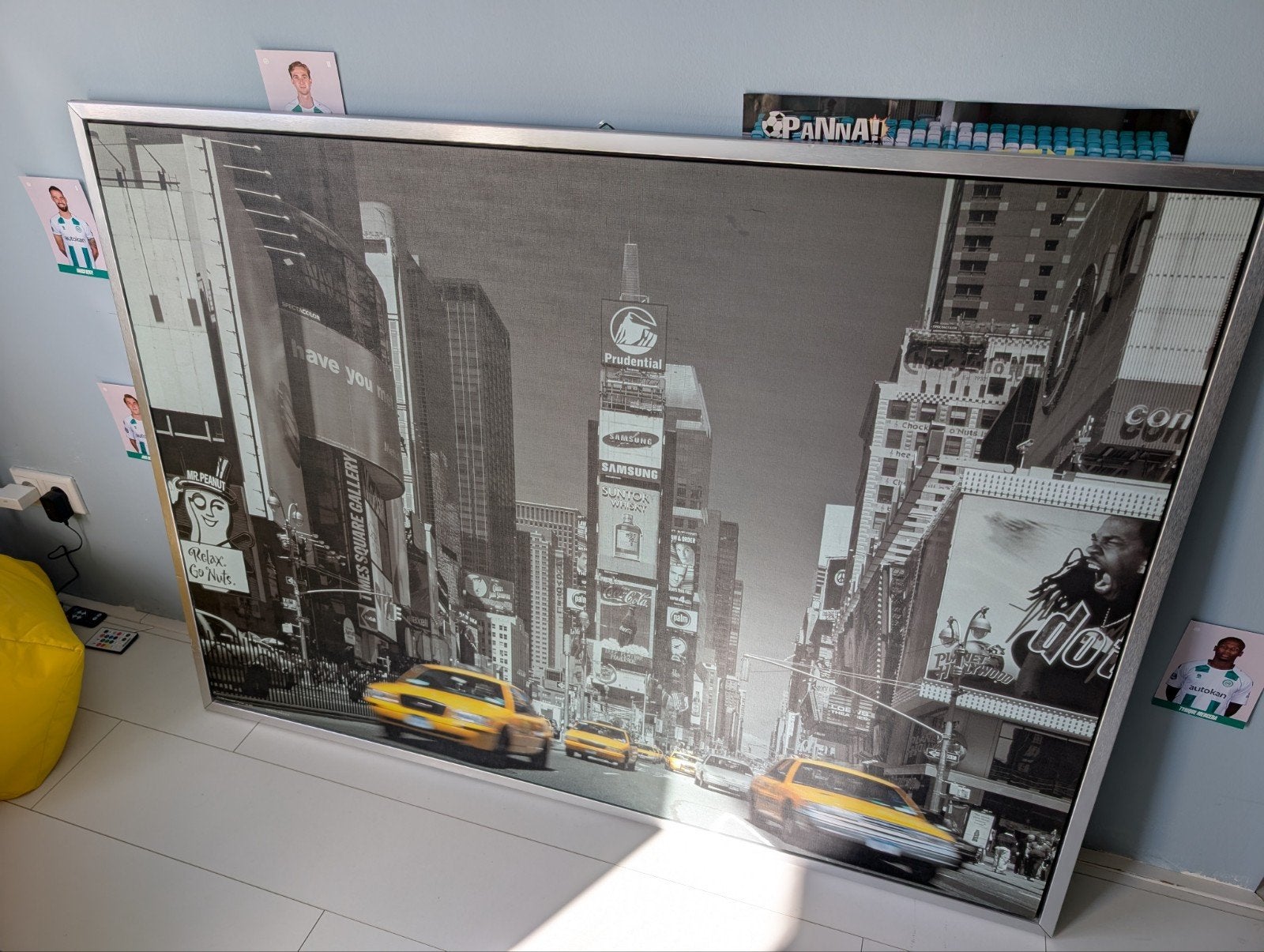 Grote zwart-wit foto Times Square New York IKEA, Ophalen, Gebruikt, 100 tot 125 cm, Foto of Poster