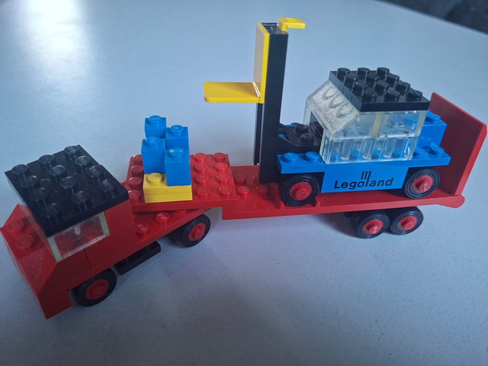 Vintage Lego Legoland Vrachtwagen met Heftruck (Set 684), Gebruikt, Lego, Ophalen of Verzenden, Compleet