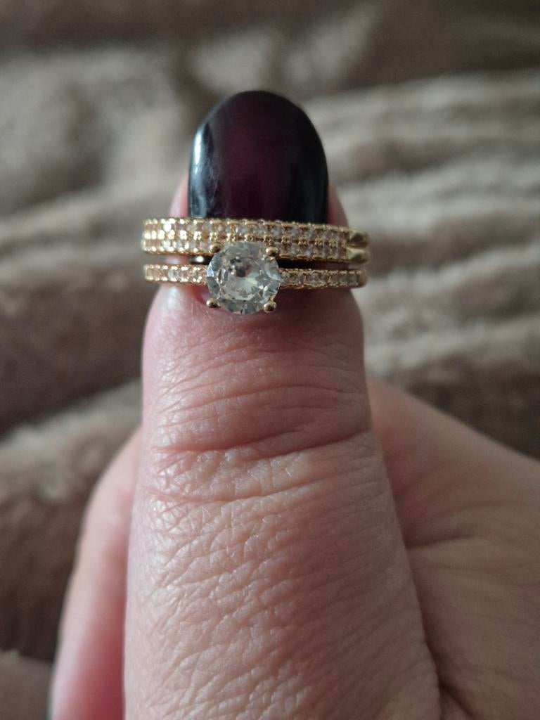 Ring setje rose goud maat 7, Ophalen of Verzenden