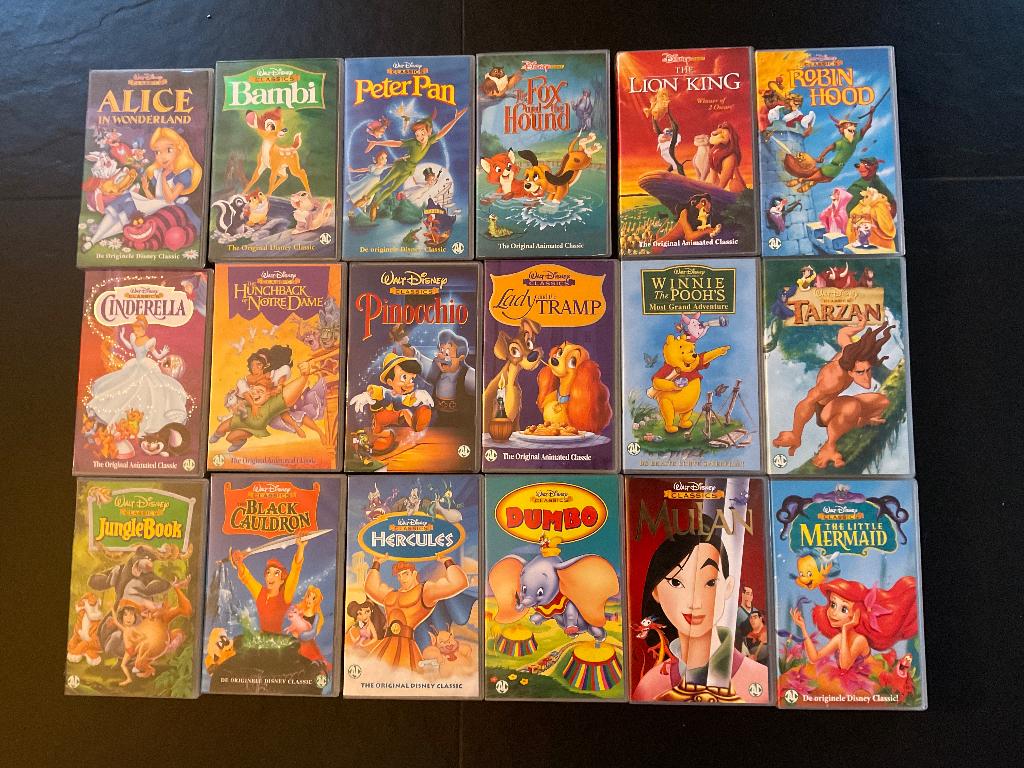 Videobanden VHS Disney + diverse films, Cd's en Dvd's, Alle leeftijden, Ophalen, Gebruikt, Overige genres