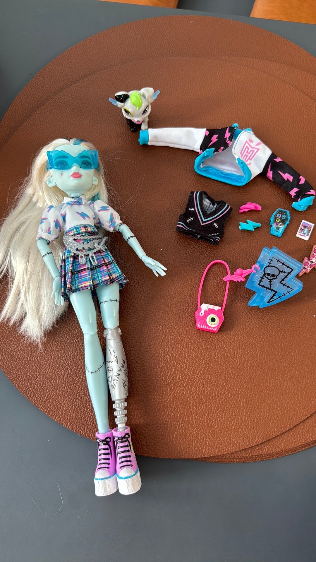 Monster High pop Frankie Stein, zgan, Ophalen of Verzenden, Zo goed als nieuw, Overige typen