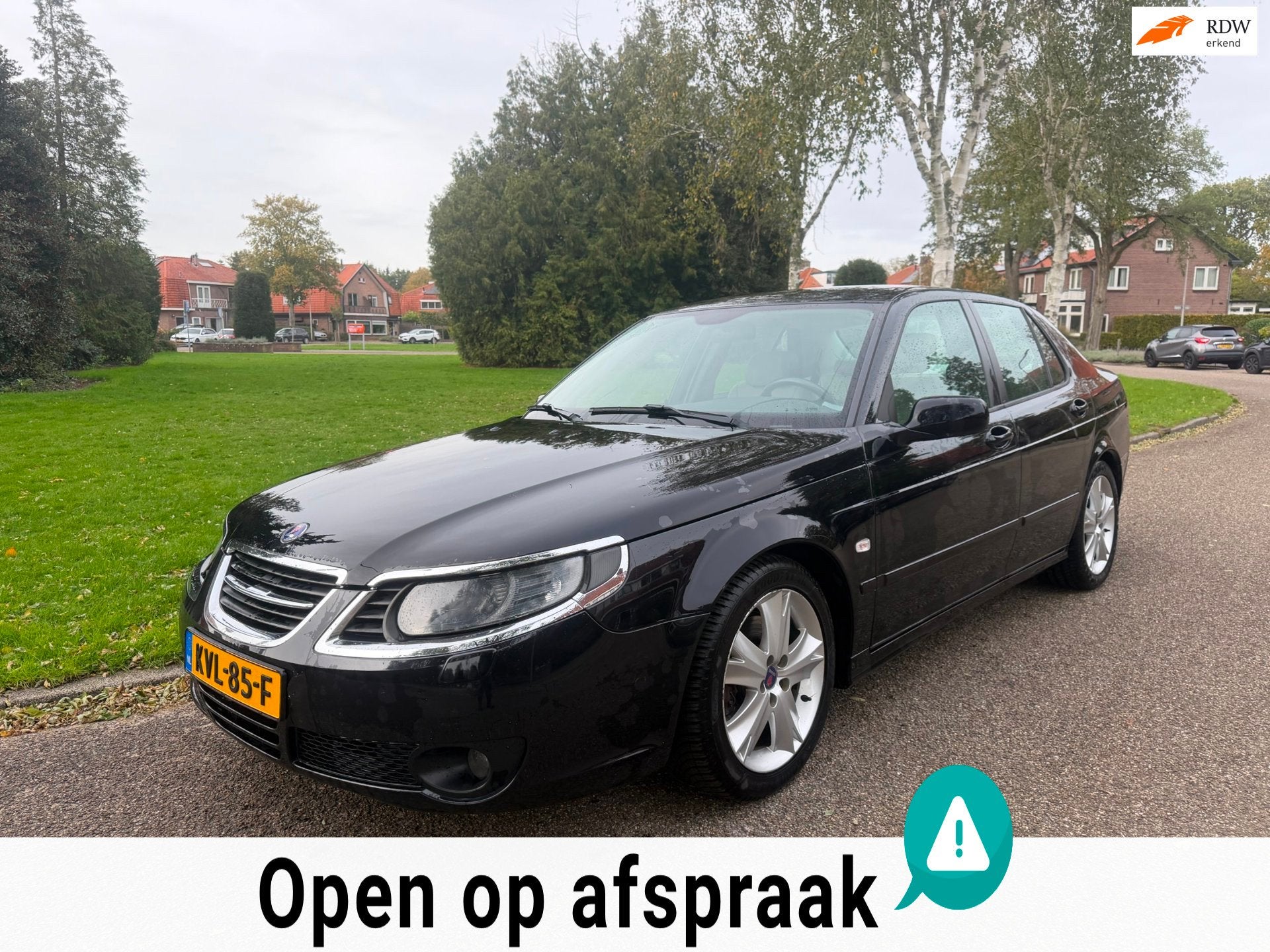 Saab 9-5 2.3 Turbo Aero 260pk dealer onderhouden, Auto's, Dealer onderhouden, 4 cilinders, 2290 cc, Zwart