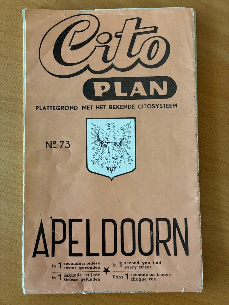Cito Plan kaart Apeldoorn uit ca. 1960, Gelezen, Diverse, Ophalen of Verzenden, Landkaart