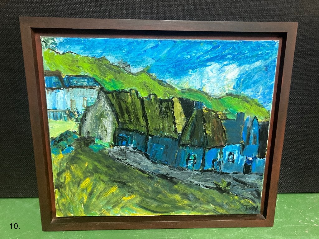 Olieverfschilderij - gesigneerd 'Ton', Ophalen, Doek, Expressionistisch, Gesigneerd