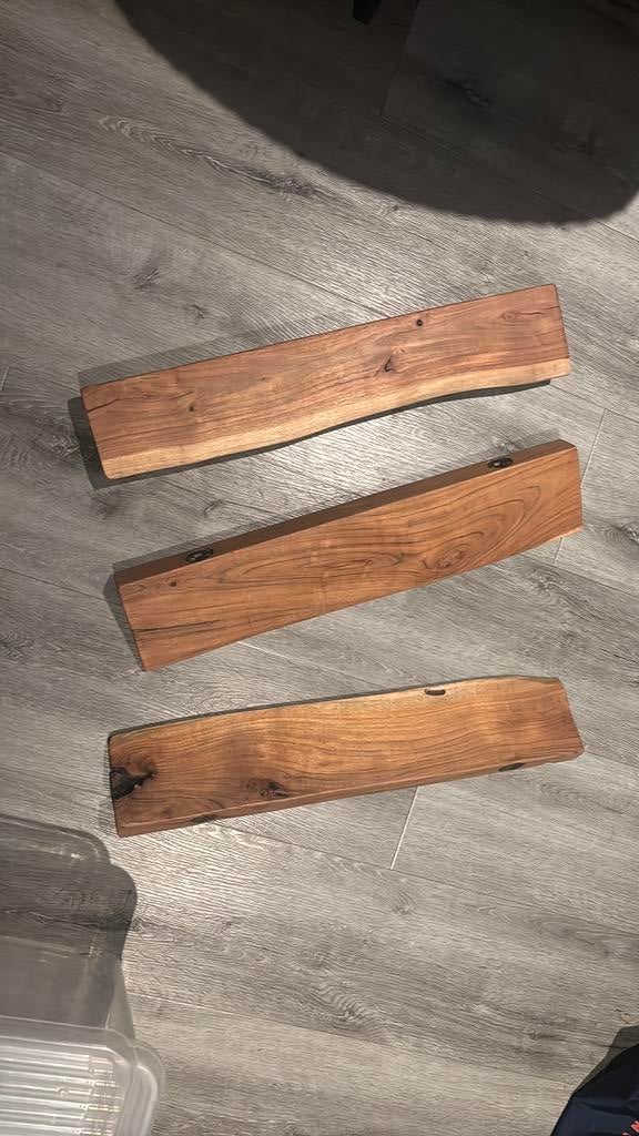 Boomstam planken 61 cm, Doe-het-zelf en Verbouw, Hout en Planken, Ophalen, 25 tot 50 mm, Zo goed als nieuw, Plank