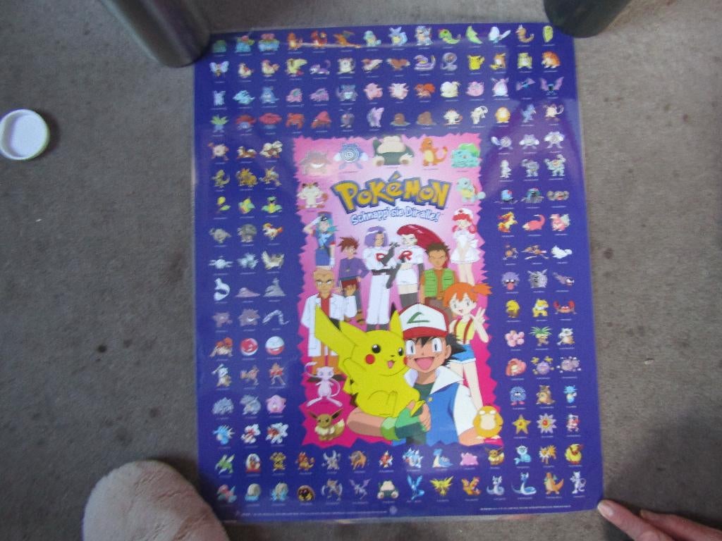 Poster Pokemon 50x40 geplastificeerd ALLEEN OPHALEN, Verzamelen, Posters, Ophalen, Rechthoekig Staand, Zo goed als nieuw, A1 t/m A3