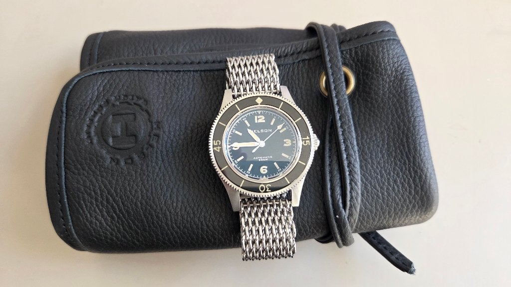 Helson Skindiver horloge (3de generatie), Staal, Staal, Polshorloge, Zo goed als nieuw