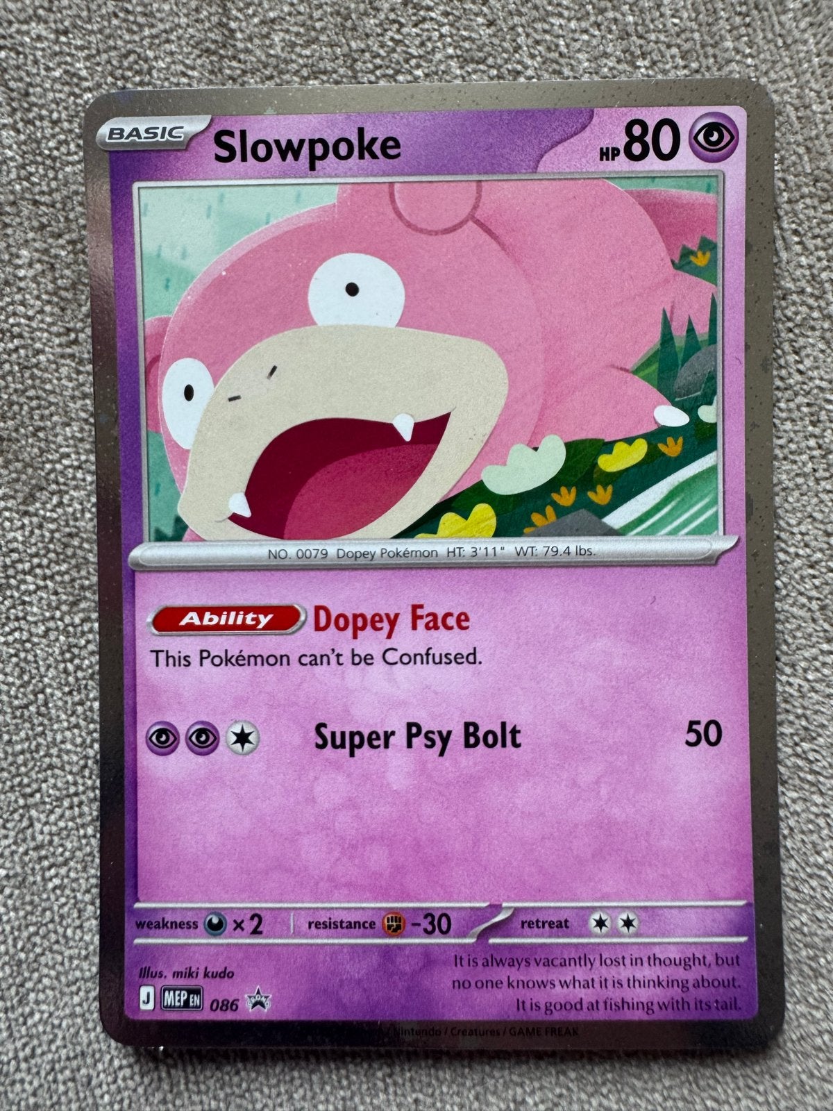 Pokémon Kaart Slowpoke 086/189 - Dopey Face - Zo goed als ni, Ophalen of Verzenden, Zo goed als nieuw, Losse kaart