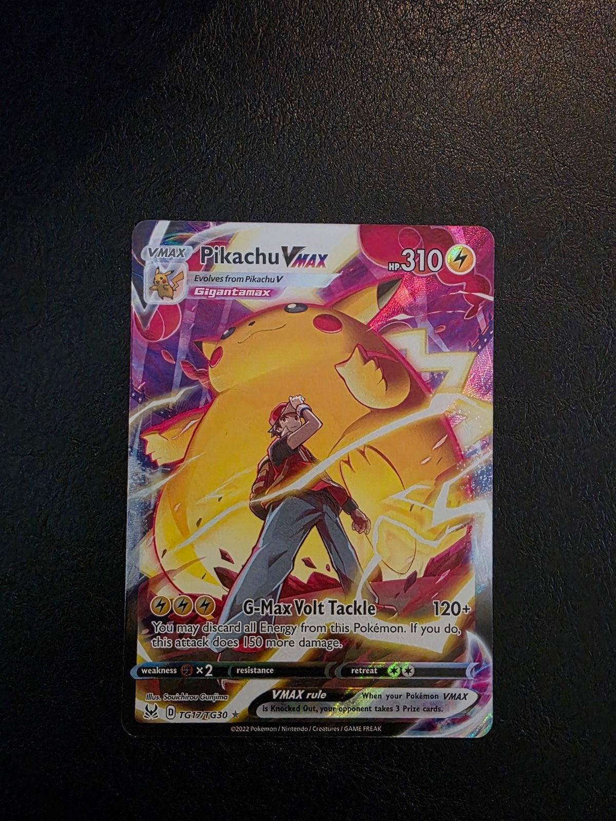 Pikachu VMAX TG17 Pokémon Kaart, Ophalen of Verzenden, Zo goed als nieuw, Losse kaart, Foil