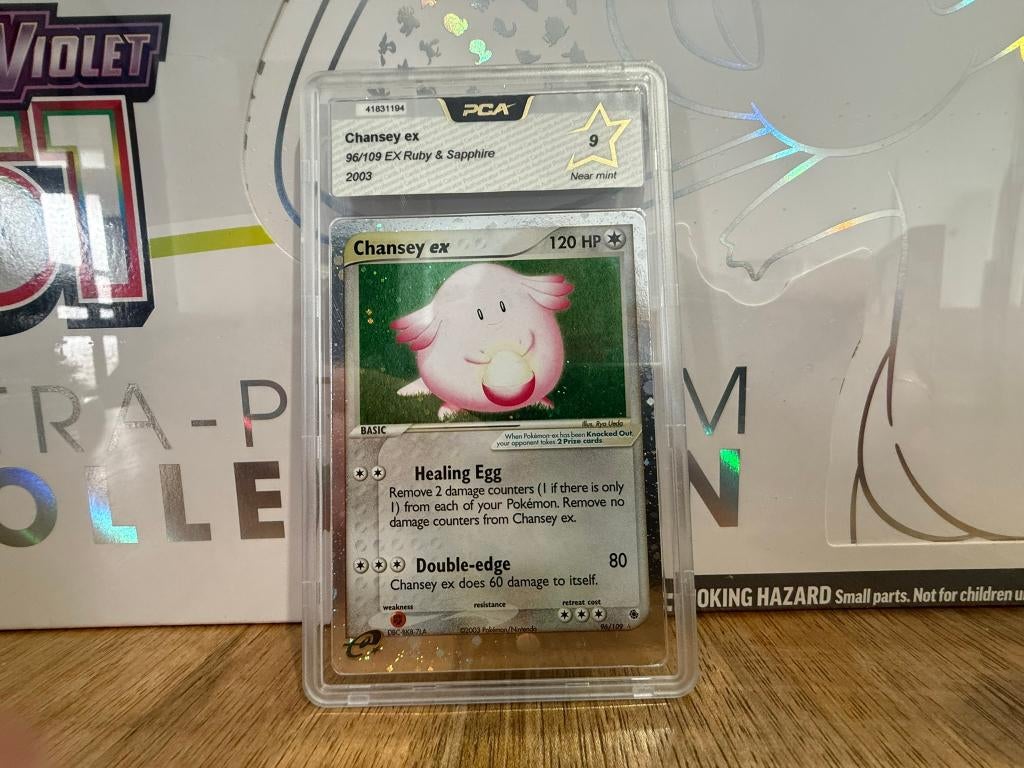Pokemon Chansey EX 96/109 RUBY SAPPHIRE GRADED 9 NM!, Hobby en Vrije tijd, Verzamelkaartspellen | Pokémon, Nieuw, Losse kaart