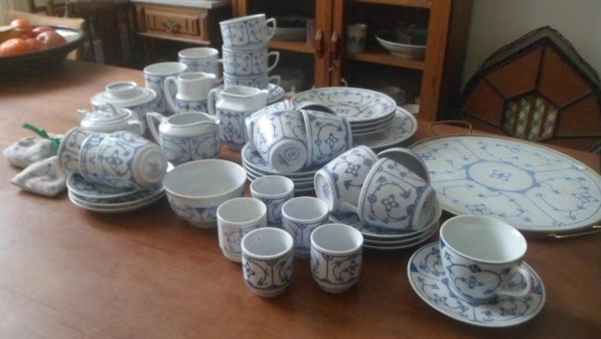 Div. Saksisch Blauw servies Blau Saks Winterling Jäger etc., Antiek en Kunst, Ophalen of Verzenden