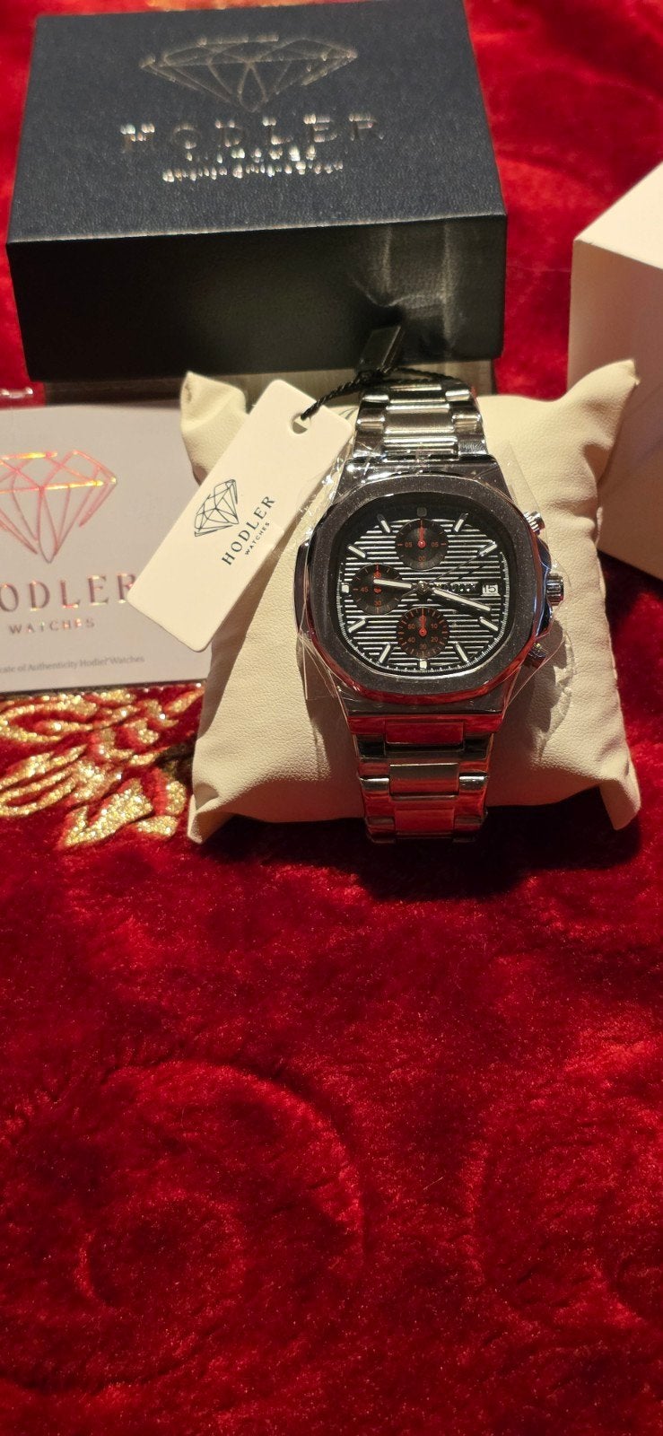 Hodler Horloge - Stijlvol en Nieuw in Doos, Staal, Staal, Polshorloge, Nieuw