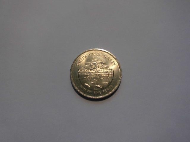 1 munt Jersey 25 pence 1977 25 jaar Jubileum Elizabeth II, Ophalen of Verzenden, Overige landen, Losse munt