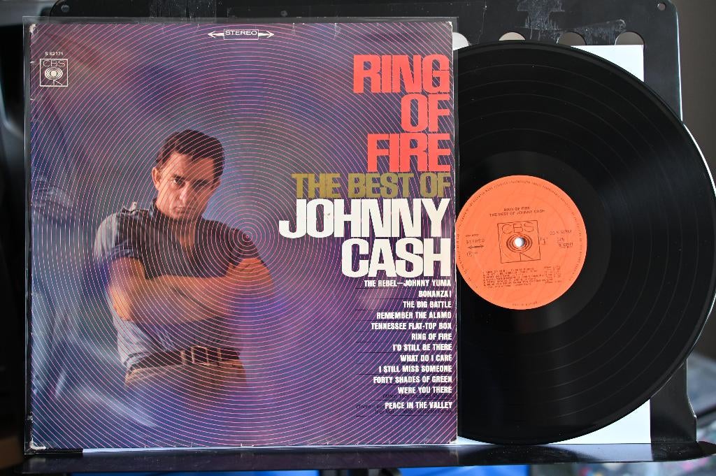 LP 1969 Johnny Cash  " Ring of fire ", Cd's en Dvd's, Vinyl | Rock, Gebruikt, Ophalen of Verzenden, Inclusief binnenhoes, 12 inch