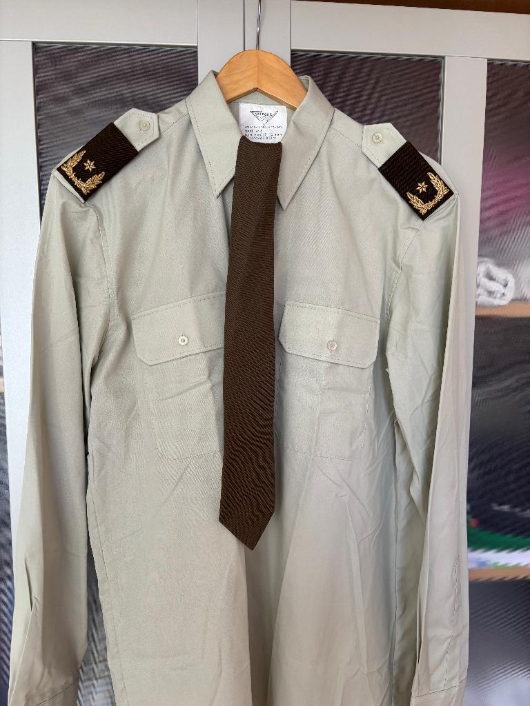 Nieuw overhemd & stropdas brigade generaal, Verzenden, Landmacht, Nederland, Kleding of Schoenen