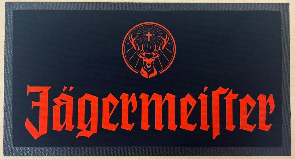 Jagermeister logo barrunner barmat matje decoratie deco, Verzamelen, Reclamebord, Info@deconoord.nl, Deco Noord, Nieuw