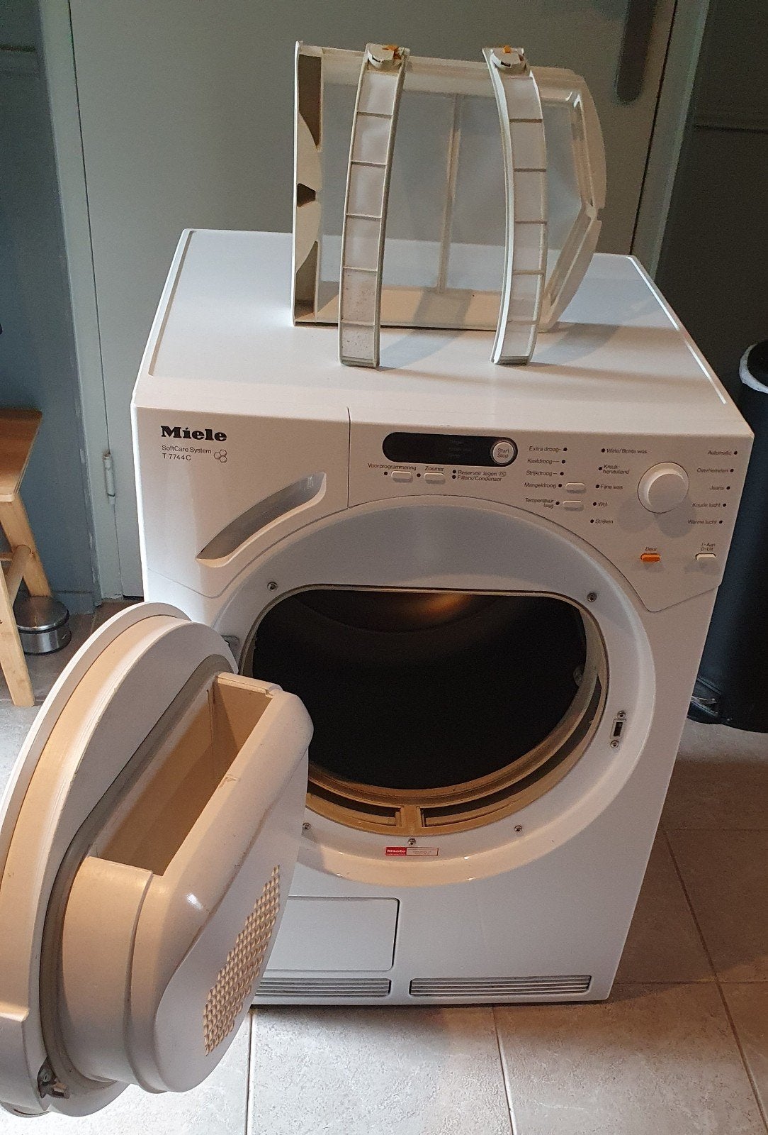 miele software systemen T 7744c, Ophalen, 6 tot 8 kg, Gebruikt, Anti-kreukfase