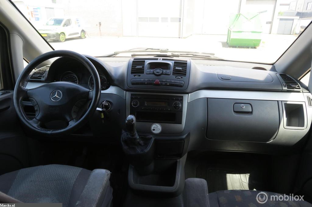 Mercedes Vito Bestel 109 CDI 320 Lang DC luxe DUBBEL CABINE, Auto's, Gebruikt, Zwart, Bedrijf, 6 stoelen