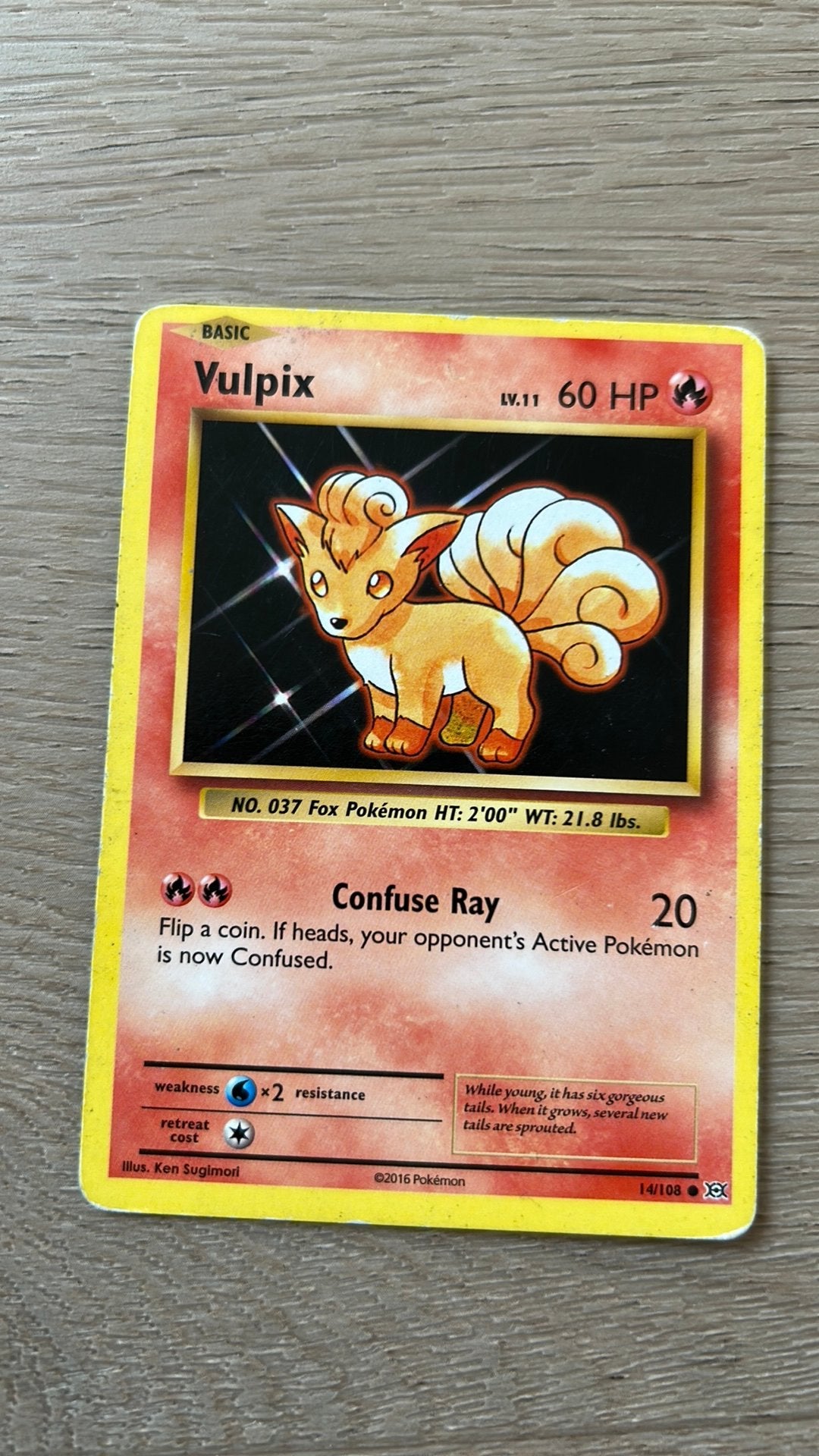 Pokemonkaart vulpix, Ophalen, Zo goed als nieuw