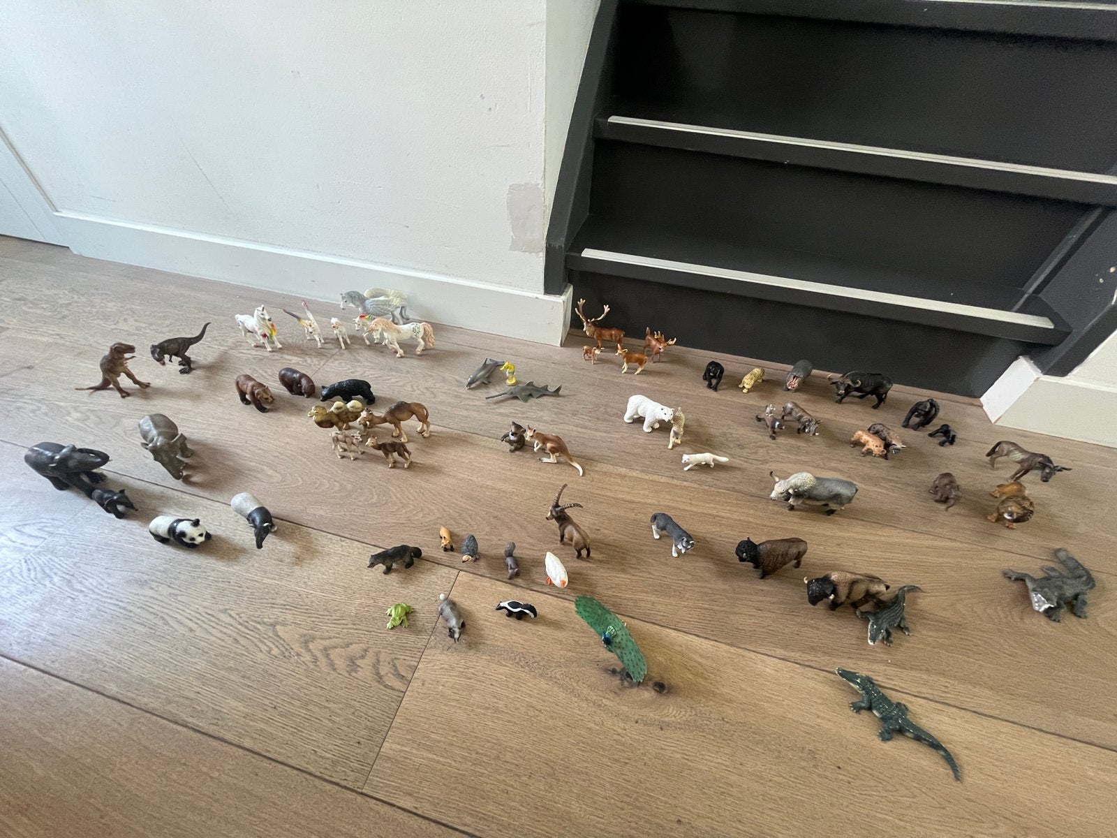 Grote collectie van 64 Schleich dierenfiguren, Ophalen of Verzenden, Gebruikt, Jongen of Meisje
