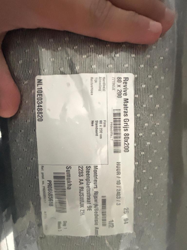 New Auping mattress for sale, Ophalen, 80 cm, Matras, 200 cm