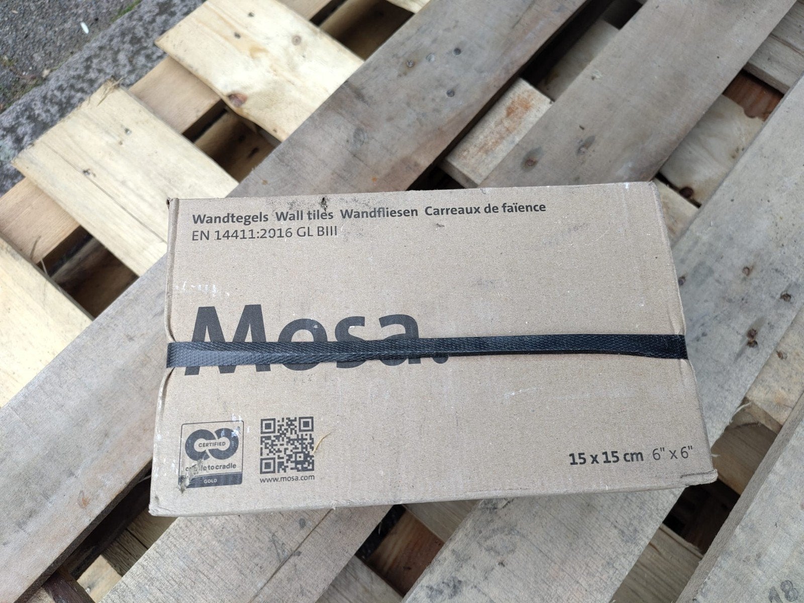 Mosa 15x15 ecru wit uni - 2 doosjes x 44 stuks + 10 =98, Nieuw, Minder dan 20 cm, Minder dan 5 m², Wandtegels
