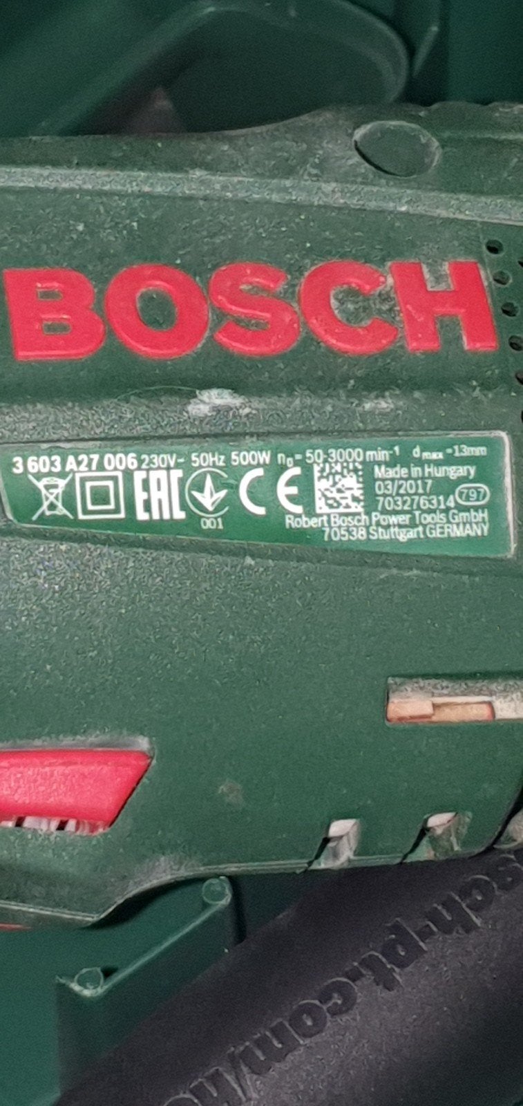 Bosch PSB 500 RE Klopboormachine - Zo goed als nieuw, Doe-het-zelf en Verbouw, Gereedschap | Boormachines, Zo goed als nieuw, Variabele snelheid