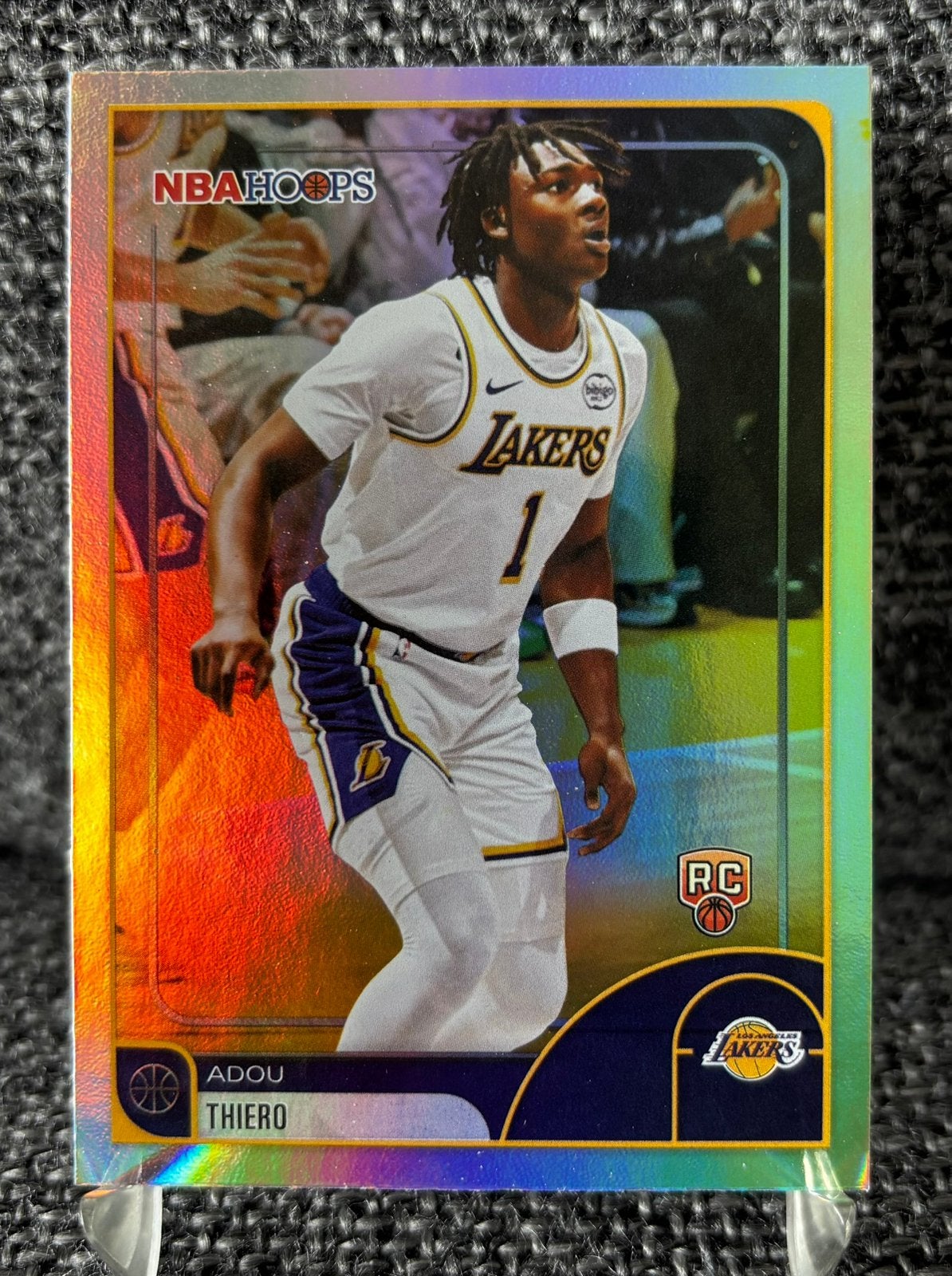 Adou Thiero Los Angeles Lakers RC Topps NBA Hoops card, Ophalen of Verzenden, Zo goed als nieuw, Plaatje