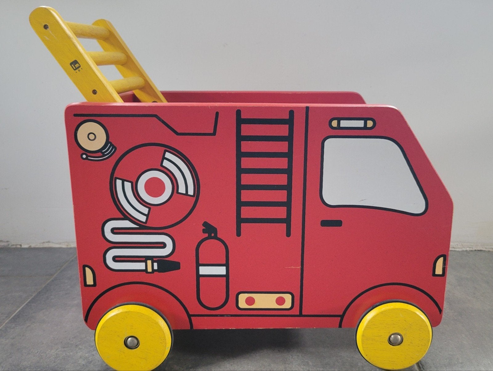 Brandweerwagen loopauto - 47x26x46 cm, Ophalen, Gebruikt