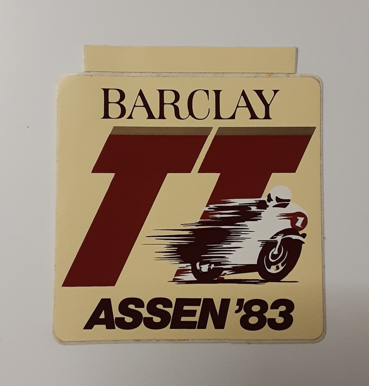 Vintage 1983 TT Assen Barclay sticker, Ophalen of Verzenden, Motoren