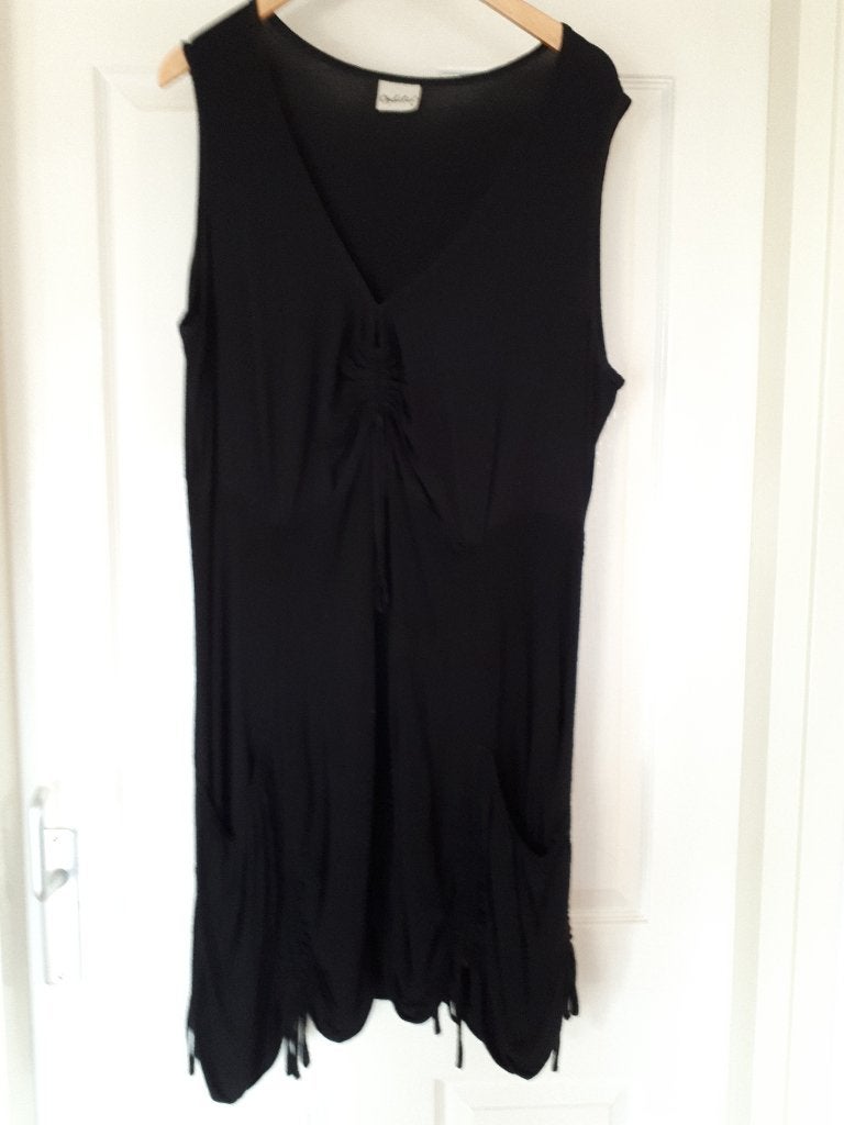 zwarte tuniek/jurk, Ophilia, maat 6, Verzenden, Zwart, Maat 46/48 (XL) of groter, Zo goed als nieuw